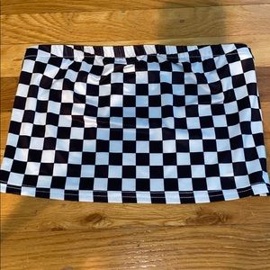 Checkered Tube Top